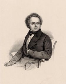 Portrait of Franz Schubert (1797-1828), c 1840. Creator: Hoffmann, Rudolf (1820-1882)