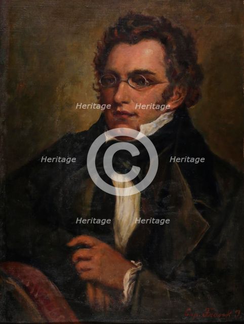 Portrait of Franz Schubert (1797-1828), c. 1850. Creator: Anonymous.