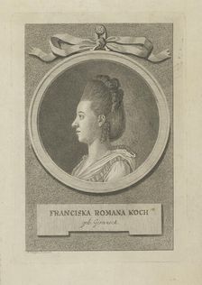 Portrait of Franziska Romana Koch, née Giraneck (1748-1796), ca 1775. Creator: Berger, Gottfried Daniel (1744-1824)