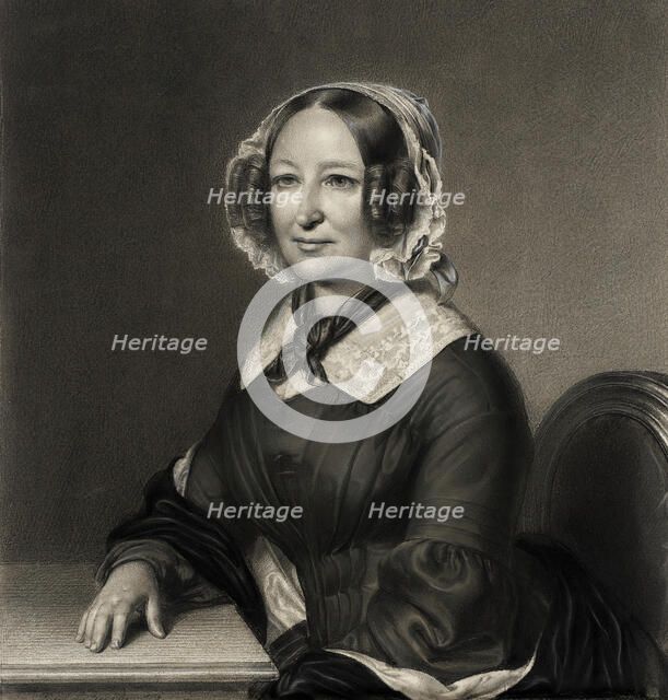 Portrait of Frau Geheimräthin Karsten, 1846. Creator: Paul Burde.