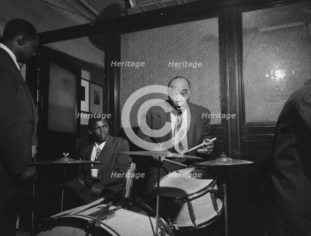Portrait of Freddie Moore and Joe Thomas...Gottlieb's office party, Jamaica, Queens, N.Y., ca.1948. Creator: William Paul Gottlieb.