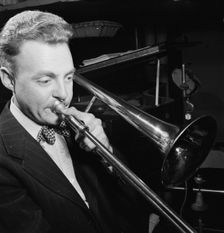 Portrait of Freddie Ohms, Eddie Condon's(?), New York, N.Y., ca. Mar. 1947. Creator: William Paul Gottlieb