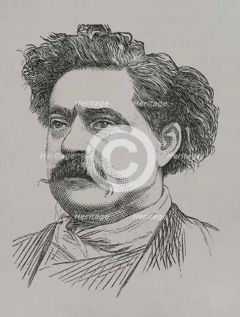 Portrait of Frédéric Cournet, French journalist who worked for the newspaper "Le Réveil", 1871.  Creator: Unknown.