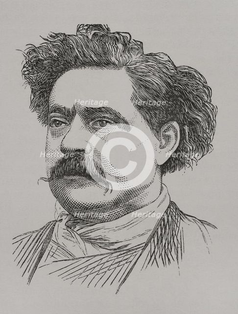 Portrait of Frédéric Cournet, French journalist who worked for the newspaper "Le Réveil", 1871.  Creator: Unknown.