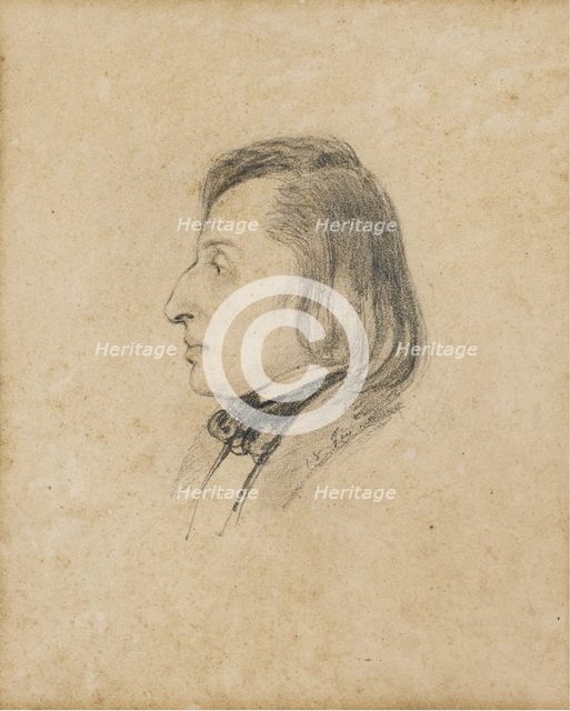 Portrait of Frédéric Chopin. Artist: Viardot-García, Pauline (1821-1910)