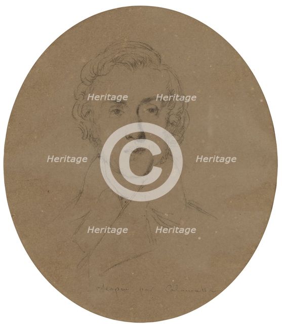 Portrait of Frédéric Chopin. Artist: Calamatta, Luigi (1802-1869)