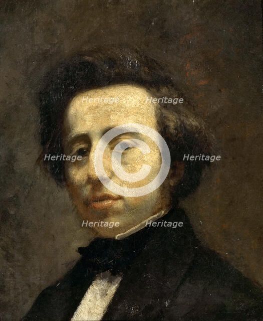 Portrait of Frédéric Chopin. Artist: Couture, Thomas (1815-1879)