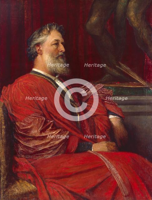 Portrait of Frederic, Lord Leighton, P.R.A, 1888. Creator: George Frederick Watts.