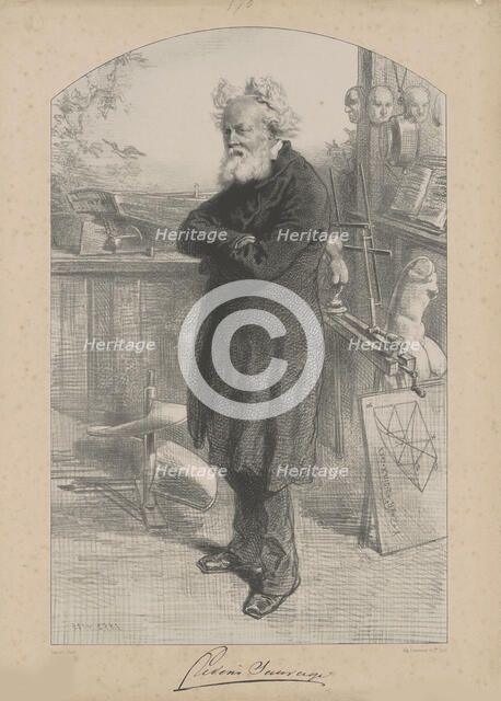 Portrait of Frédéric Sauvage (1786-1857), 1853. Creator: Gavarni, Paul (1804-1866).