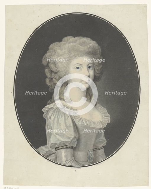 Portrait of Frederica Louise Wilhelmina, 1780-1803. Creator: Charles-Melchior Descourtis.