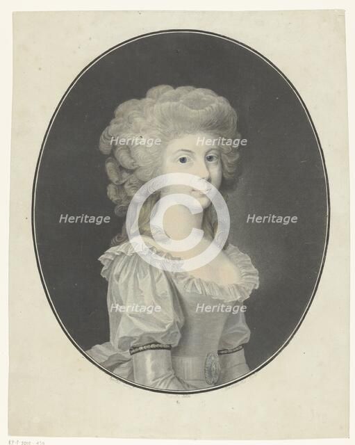 Portrait of Frederica Louise Wilhelmina, 1780-1803. Creator: Charles-Melchior Descourtis.