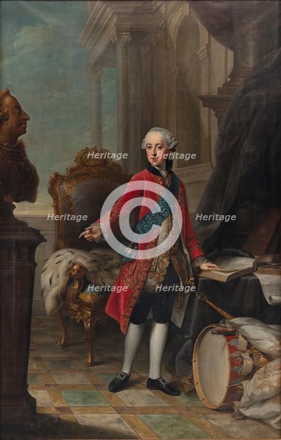 Portrait of Frederick (1753-1805), Hereditary Prince of Denmark and Norway, 1767. Creator: Ziesenis, Johann Georg, the Younger (1716-1776).