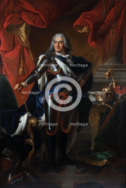 Portrait of Frederick Augustus of Poland and Saxony (1670-1733). Artist: Silvestre, Louis de, (Copy) (1675-1760)
