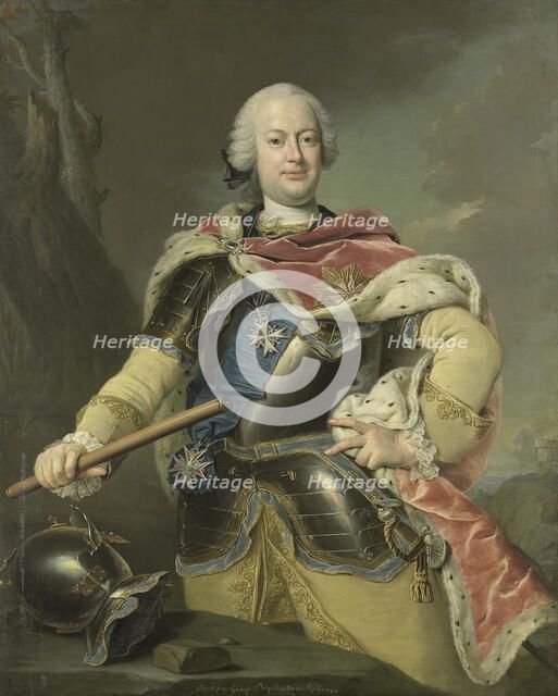 Portrait of Frederick Christian, Elector of Saxony (1722-1763), 1751. Artist: Boy, Gottfried (1701-1755)