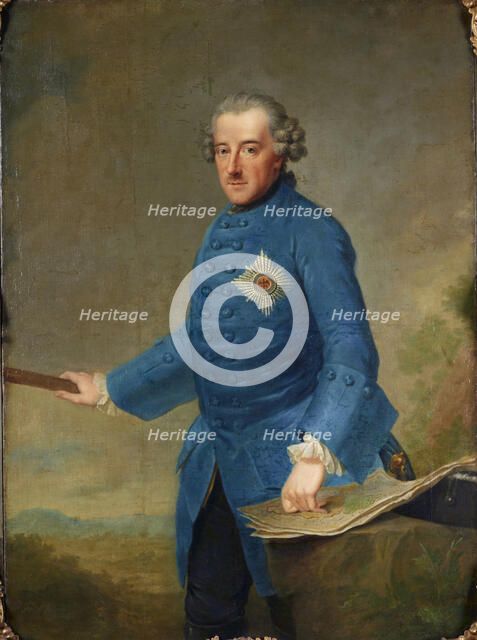 Portrait of Frederick II of Prussia (1712-1786), 1763. Creator: Ziesenis, Johann Georg, the Younger (1716-1776).
