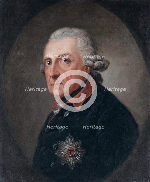 Portrait of Frederick II of Prussia (1712-1786), 1781-1783. Creator: Graff, Anton (1736-1813).