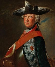 Portrait of Frederick II of Prussia (1712-1786). Creator: Anonymous