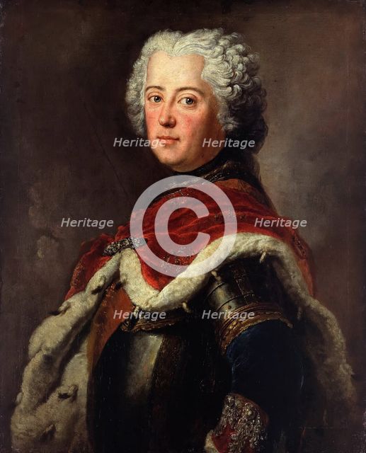 Portrait of Frederick II of Prussia (1712–1786) as Crown Prince, 1739. Artist: Pesne, Antoine (1683-1757)