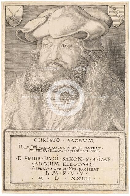 Portrait of  Frederick III, Elector of Saxony (1463-1525), 1524. Creator: Dürer, Albrecht (1471-1528).