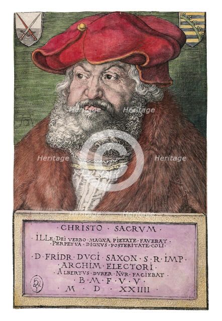 Portrait of  Frederick III, Elector of Saxony (1463-1525), 1524. Creator: Dürer, Albrecht (1471-1528).