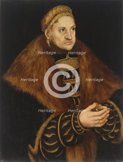 Portrait of Frederick III, Elector of Saxony (1463-1525), ca 1515.