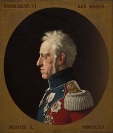 Portrait of Frederick VI of Denmark (1768-1839), 1839. Creator: Eckersberg, Christoffer-Wilhelm (1783-1853)