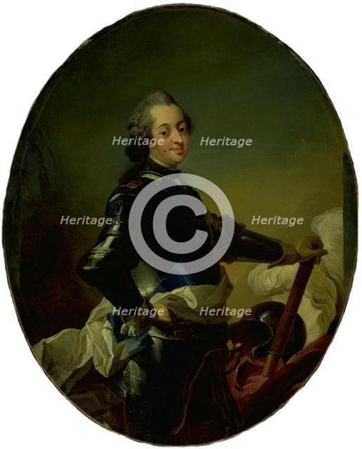 Portrait of Frederik V in armour, 1726-1793. Creator: Carl Gustaf Pilo.