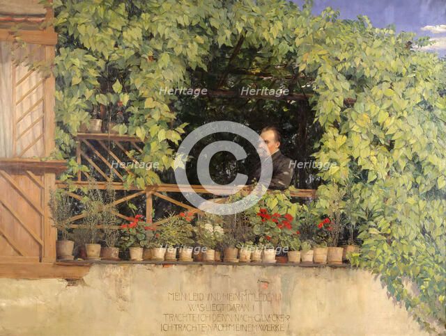 Portrait of Friedrich Nietzsche (1844-1900), 1894. Creator: Stoeving, Curt (1863-1939).