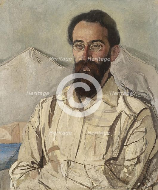 Portrait of Friedrich Eduardovich Krimmer (1888-1963), 1919. Artist: Golovin, Alexander Yakovlevich (1863-1930)