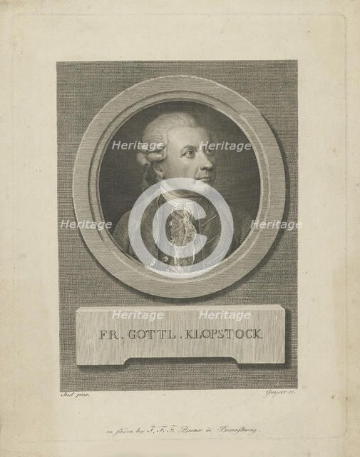 Portrait of Friedrich Gottlieb Klopstock (1724-1803), c. 1790. Creator: Geyser, Friedrich Christian Gottlieb (1772-1846).