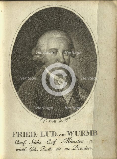 Portrait of Friedrich Ludwig von Wurmb (1723-1801) , 1794.