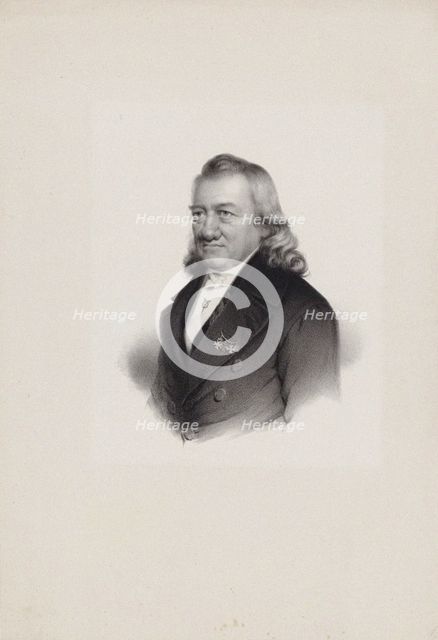 Portrait of Friedrich Schneider (1786-1853), 1852. Artist: Völkerling, Gustav (1805-1876)