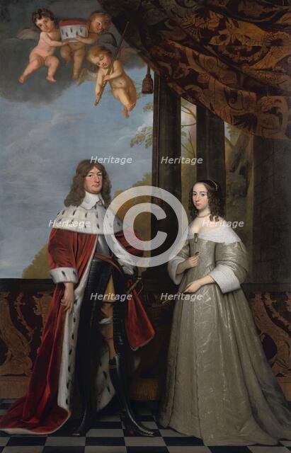 Portrait of Friedrich Wilhelm (1620-88), Elector of Brandenburg, and his Wife Louise Henri..., 1647. Creator: Gerrit van Honthorst.