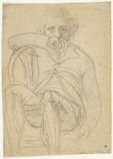 Portrait of Fuseli (recto); Sketch of a Hand (verso), 1761/1825 (recto); 1770/80 (verso). Creator: Henry Fuseli