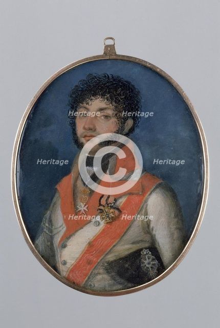 Portrait of Fyodor Petrovich Uvarov (1773-1824), 1803. Artist: Zatsepin, Mikhail Mikhailovich (1786-after 1847)