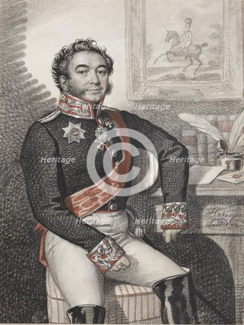 Portrait of Fyodor Petrovich Opochinin (1779-1852), 1826. Creator: Hampeln, Carl, von (1794-after 1880).