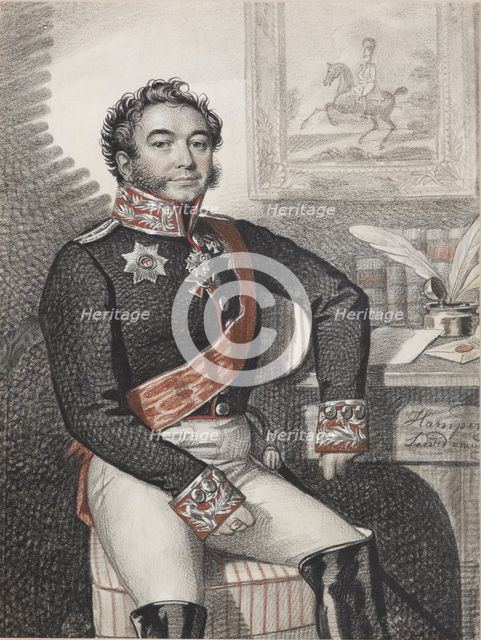 Portrait of Fyodor Petrovich Opochinin (1779-1852), 1826. Creator: Hampeln, Carl, von (1794-after 1880).