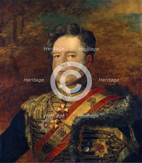 Portrait of Fyodor V. Riediger (1783-1856), 1822. Creator: Workshop of George Dawe.