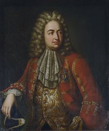 Portrait of G.D.Stroganov, 1750. Creator: Unknown