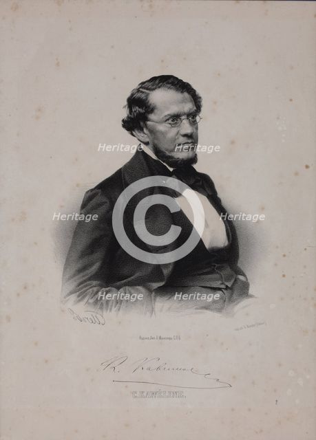 Portrait of Konstantin Dmitrievich Kavelin (1818-1885), 1860s.