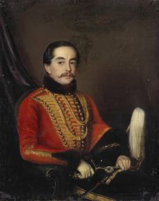 Portrait of Konstantin Monsey, 1848. Creator: Robert Schwede