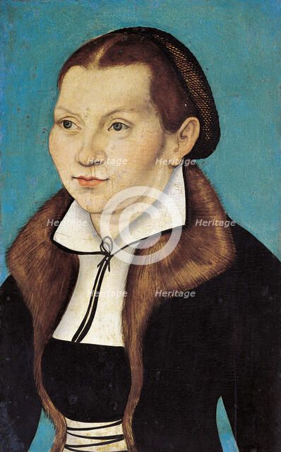 Portrait of Katharina Luther, née Katharina von Bora (1499-1552), 1529. Creator: Cranach, Lucas, the Elder (1472-1553).