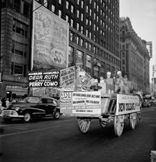 Portrait of Kaiser Marshall, Art Hodes, Sandy Williams, Cecil (Xavier)...Times Square, N.Y., 1947. Creator: William Paul Gottlieb
