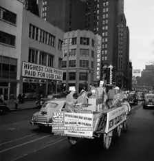 Portrait of Kaiser Marshall, Art Hodes, Sandy Williams, Cecil (Xavier)...Times Square, N.Y., 1947. Creator: William Paul Gottlieb