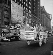 Portrait of Kaiser Marshall, Art Hodes, Sandy Williams, Cecil (Xavier)...Times Square, N.Y., 1947. Creator: William Paul Gottlieb
