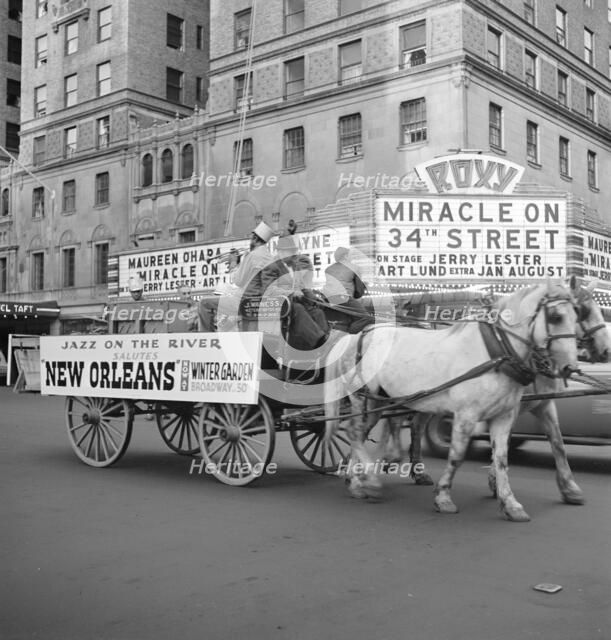 Portrait of Kaiser Marshall, Art Hodes, Sandy Williams, Cecil (Xavier)...Times Square, N.Y., 1947. Creator: William Paul Gottlieb.