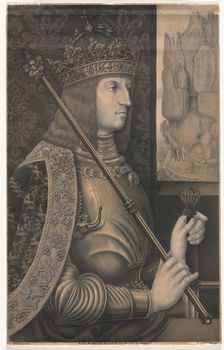Portrait of Kaiser Maximilian I with Crown and Scepter, 1825. Creator: Florentin Lauter (German)