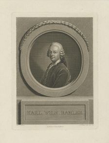 Portrait of Karl Wilhelm Ramler (1725-1798) , 1774. Creator: Bause, Johann Friedrich (1738-1814)