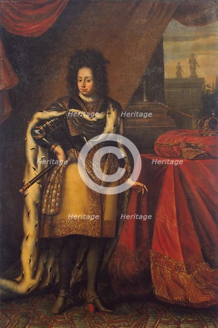 Portrait of Karl XI, King of Sweden, 1705. Creator: Unknown.