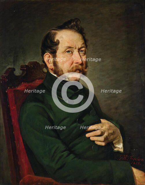 Portrait of Karl Eduard von Paulus (1803-1878), 1852. Creator: Fischer, Gottlob Christoph Jacob (1829-1905).